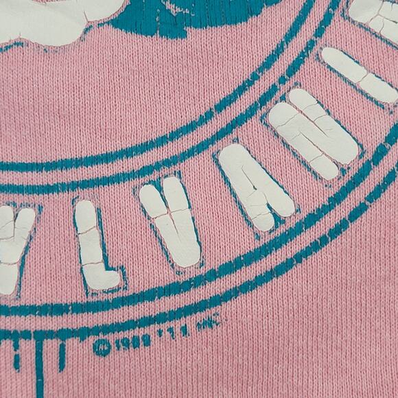 Vintage 1989 Floral Sweatshirt Womens Medium 18x23 Pink USA - Picture 12 of 13